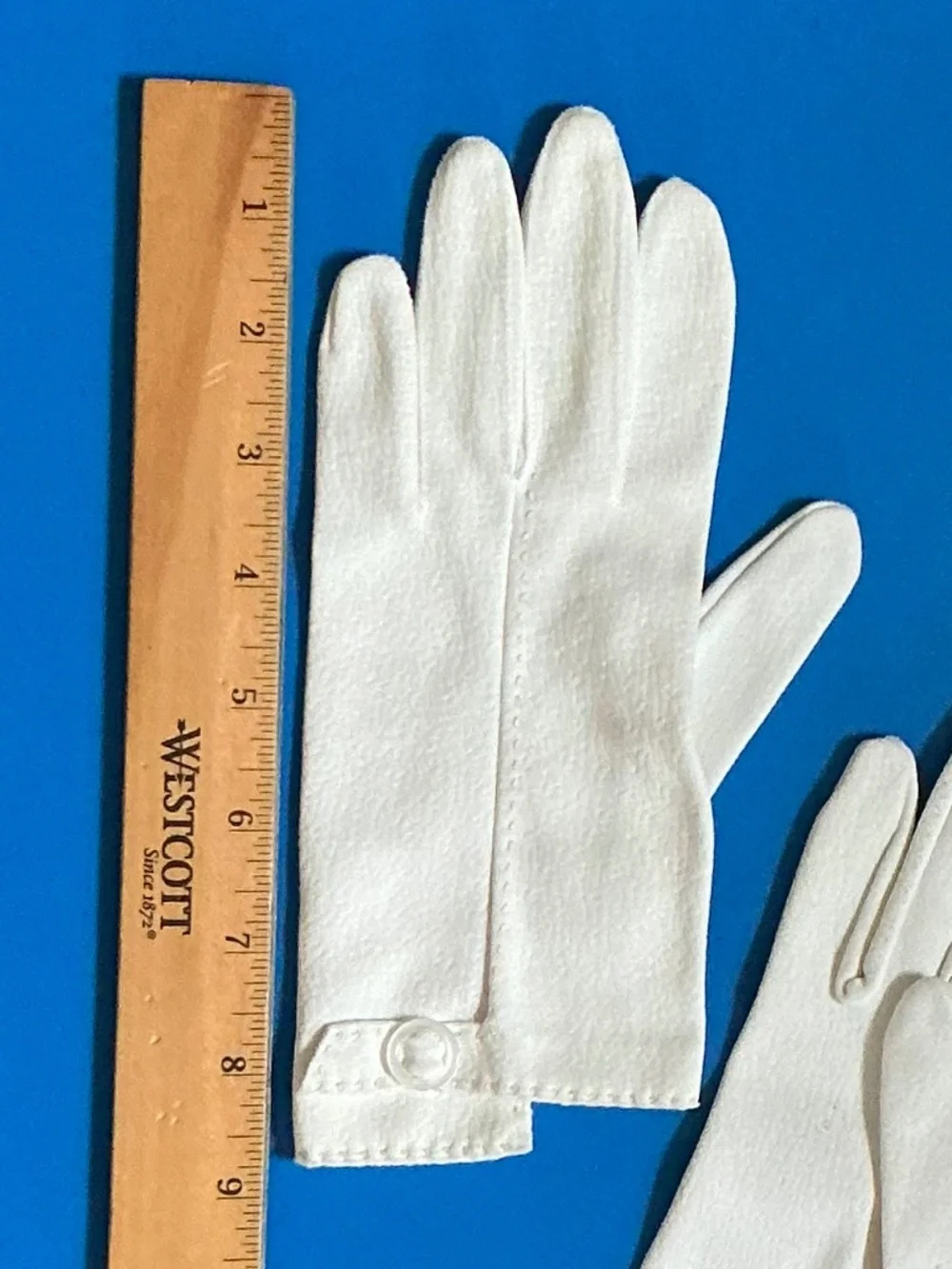 Vintage 1950s Hansen Formal Wrist Ivory Gloves Size 7 Mid Century